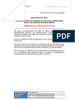 DP 03-2023 Relación Entre Los Códigos de Servicio A Ingresar en Sica y Los Códigos de Monotributo