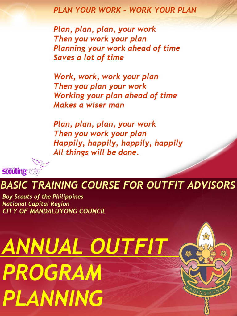Annual Outfit Program Planning Guide | PDF | Scouting