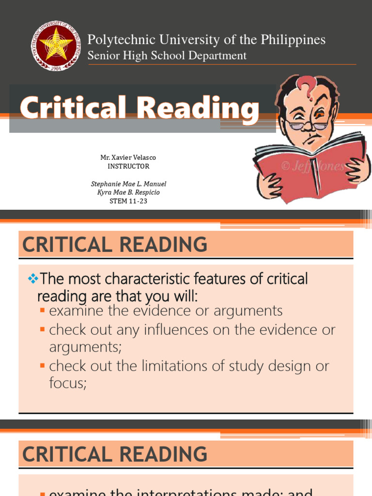 Critical Reading Strategies Guide | PDF | Argument | Psychology