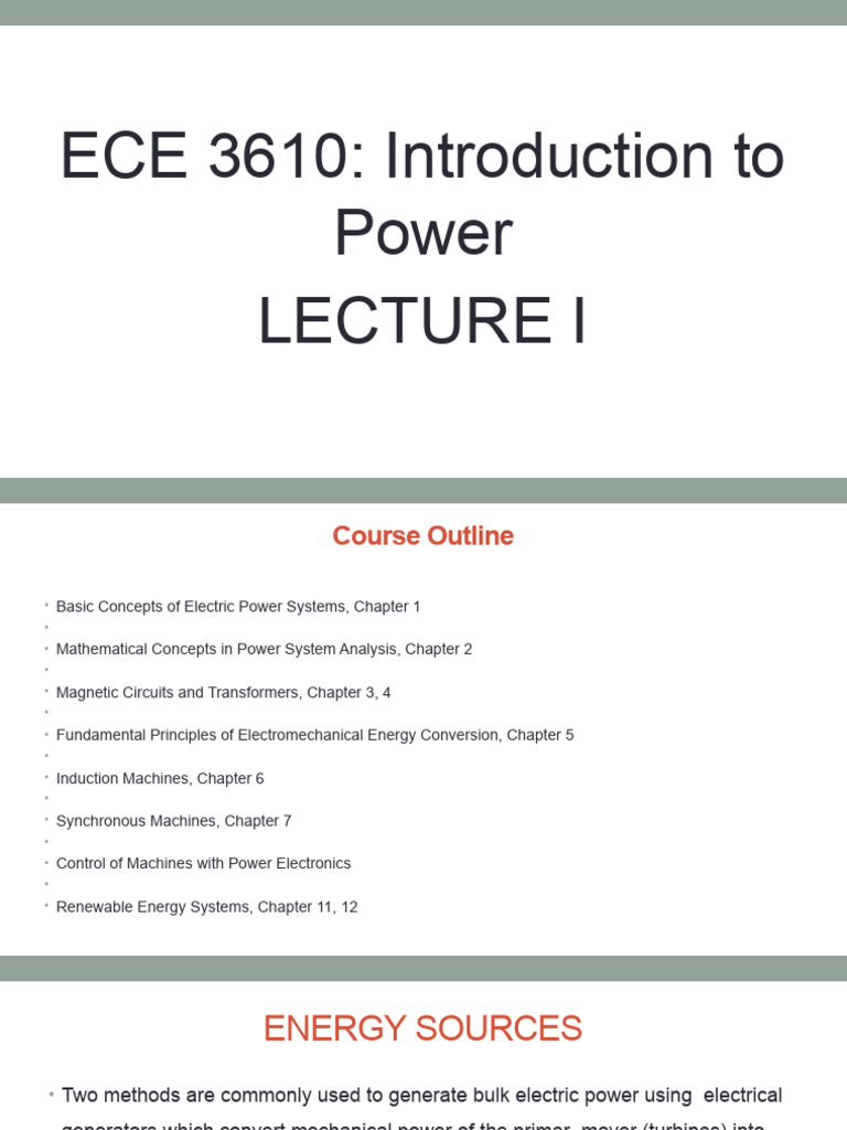 Introduction to Electric Power Systems | PDF | Electric Power ...