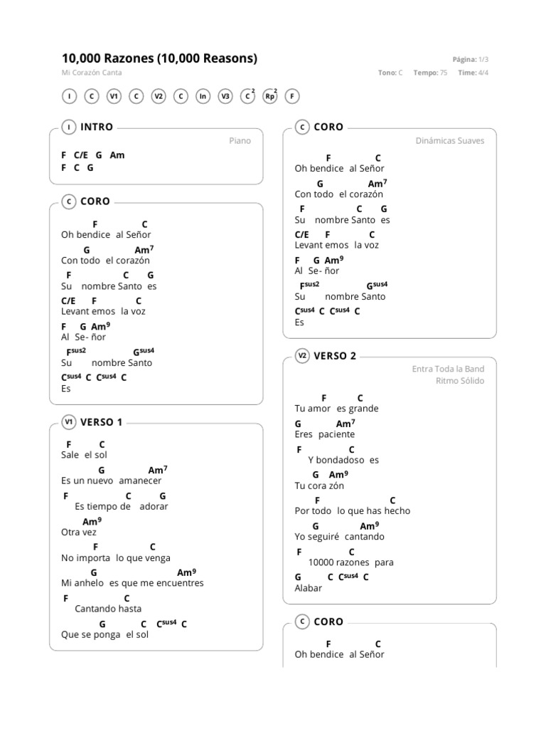 10 000 Razones 10 000 Reasons Mi Corazon Canta Mi Corazon Canta C