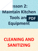 1st Grading Period (Lesson 2 Maintain Kitchen Tools and Equipment)
