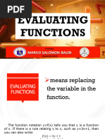 Evaluating Functions