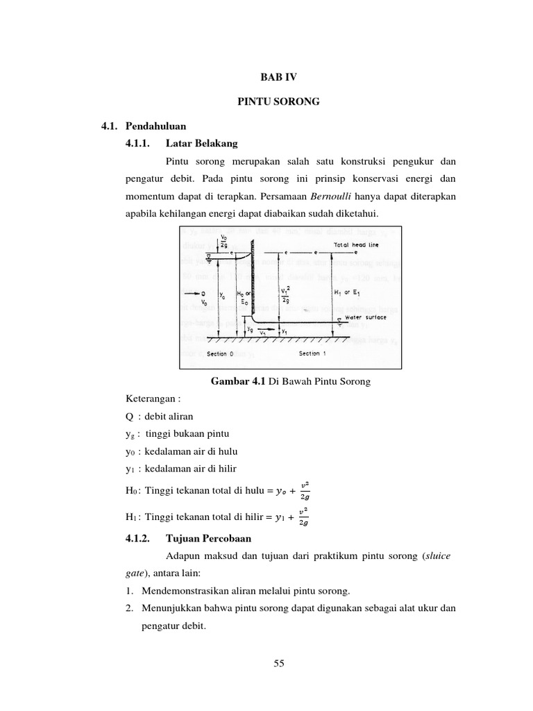 Analisis Pintu Sorong dalam Praktikum | PDF | Metode & Bahan Ajar