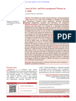 Prevalence of Osteoporosis in Peri - and Post-Menop