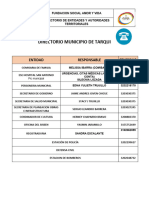 Directorio de Entidades y Autoridades Territoriales-Tarqui