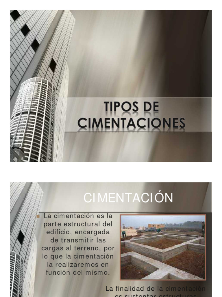 Tipos de Cimentación en Edificios | PDF | Fundación (Ingeniería ...