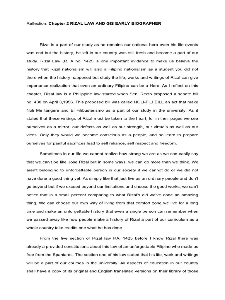 Reflection For Chapter 2 | PDF
