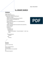 Binary Search Java