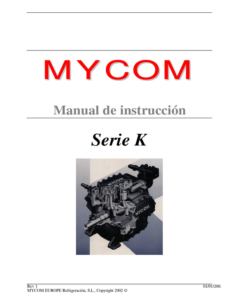Manual de Mycom | PDF | Pistón | Arandela (Hardware)