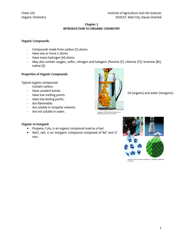 Chapter 1 Chem 102 Organic Chemistry Module 20230322 134653 Pdf
