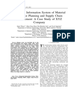 Integrated Information System of Material Resource Planning and Supply Chain Procurement A Case Study of XYZ Company