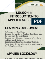 Lesson 1 Inroduction To Applied Sociology