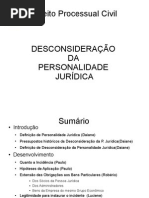 trabalho sobre DESCONSIDERAÇÃO DA PERSONALIDADE JURÍDICA atual