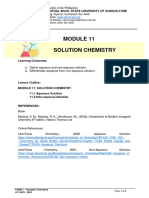 Chem 1 Module 11 Solution Chemistry