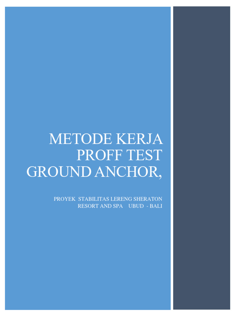 Metode Kerja Proffing Test Dan Performance Test | PDF