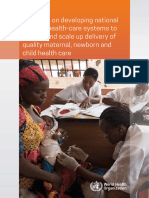 Guidance On Developing National Learning Healthcare Systems To Sustain and Scale Up Delivery of Quality Maternal, Newborn and Child Health Care-Eng