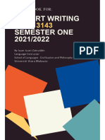 SBLE 3143: Report Writing Semester One 2021/2022