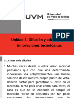 Unidad 3. Difusión y Adopción de Innovaciones Tecnológicas