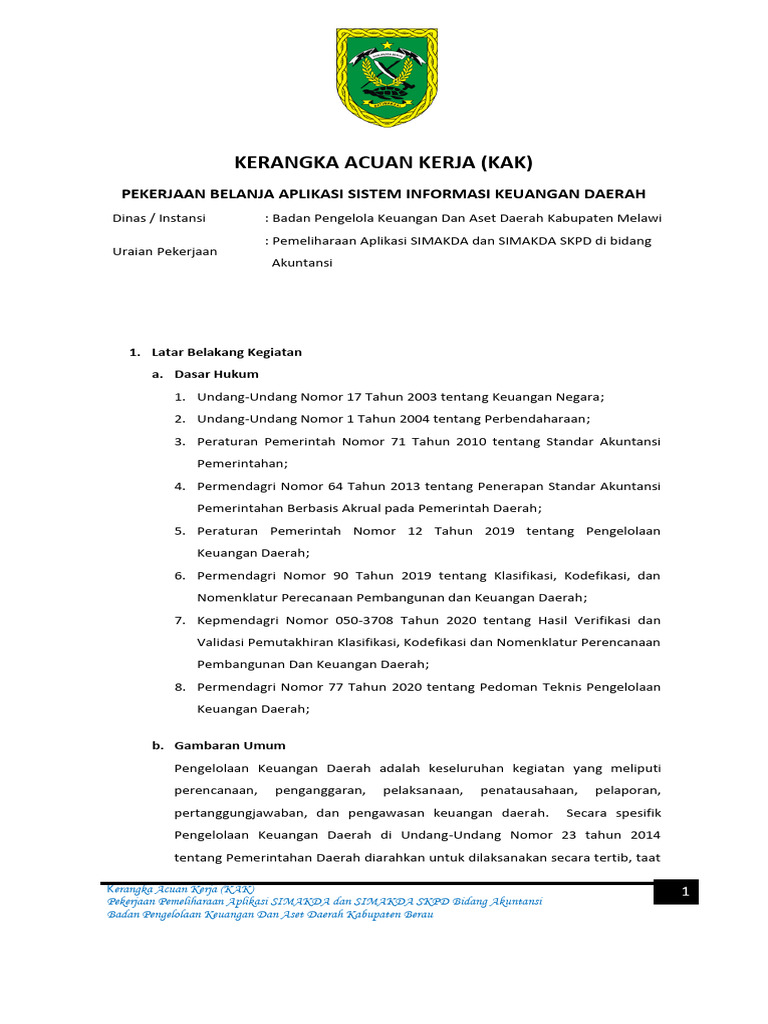 Pemeliharaan Aplikasi SIMAKDA 2023 | PDF