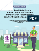 Panduan Umum Sertifikasi Halal Melalui Jalur Self Declare 2023