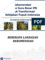 Bahan Rekomendasi Dewan Guru Besar IPB Untuk Kebijakan Pupuk Di Indonesia