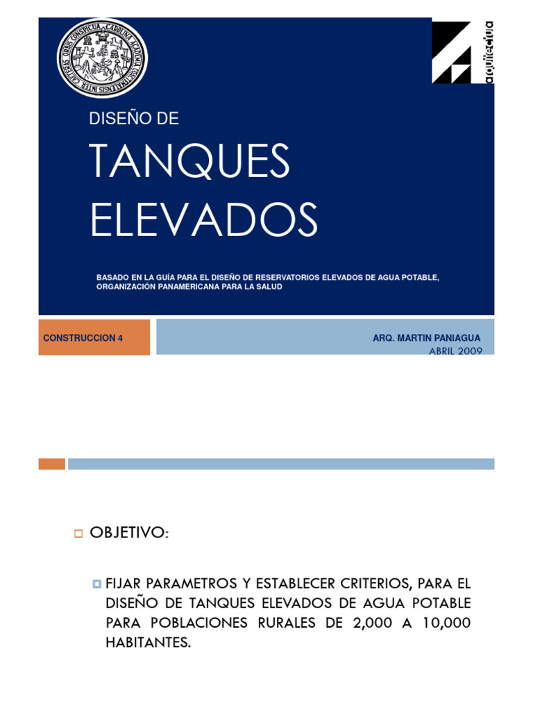 Tanques Elevados Pdf Agua Tanques