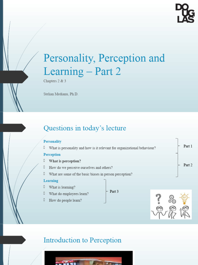 PowerPoint Slides Only Perception | PDF | Career & Growth | Self ...