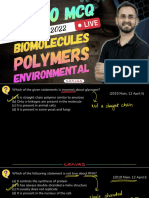 Top 100 MCQ - Biomolecules + Polymers + Environmental 2