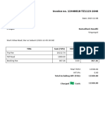 Ride Invoice From Bolt