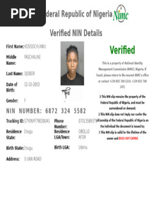nil様ご確認ページ Nin Basic OJOBOR KOSISOCHUKWU Xpressverify 1707564267 | PDF