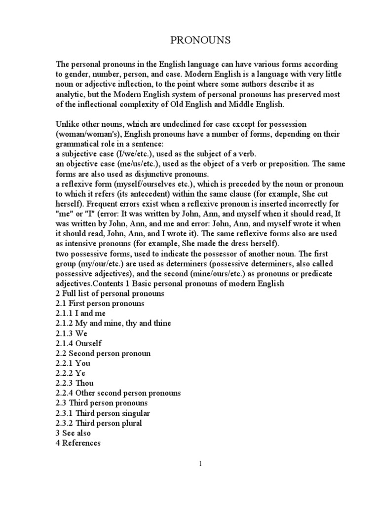Evolution of English Pronouns | PDF | Pronoun | Grammatical Gender