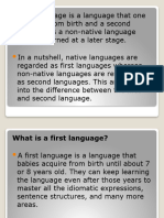 First Language Vs Second Language