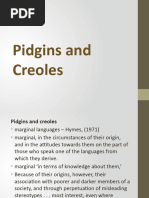 Pidgins and Creoles