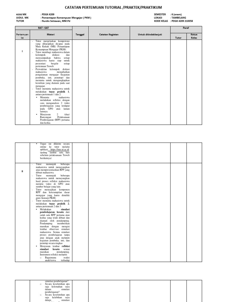 Catatan Pertemuan Pkm Pdf Komputer