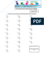 Soal Penjumlahan Bersusun Pendek Level 3 Lembar A