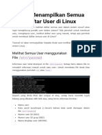 Cara Menampilkan Semua Daftar User Di Linux