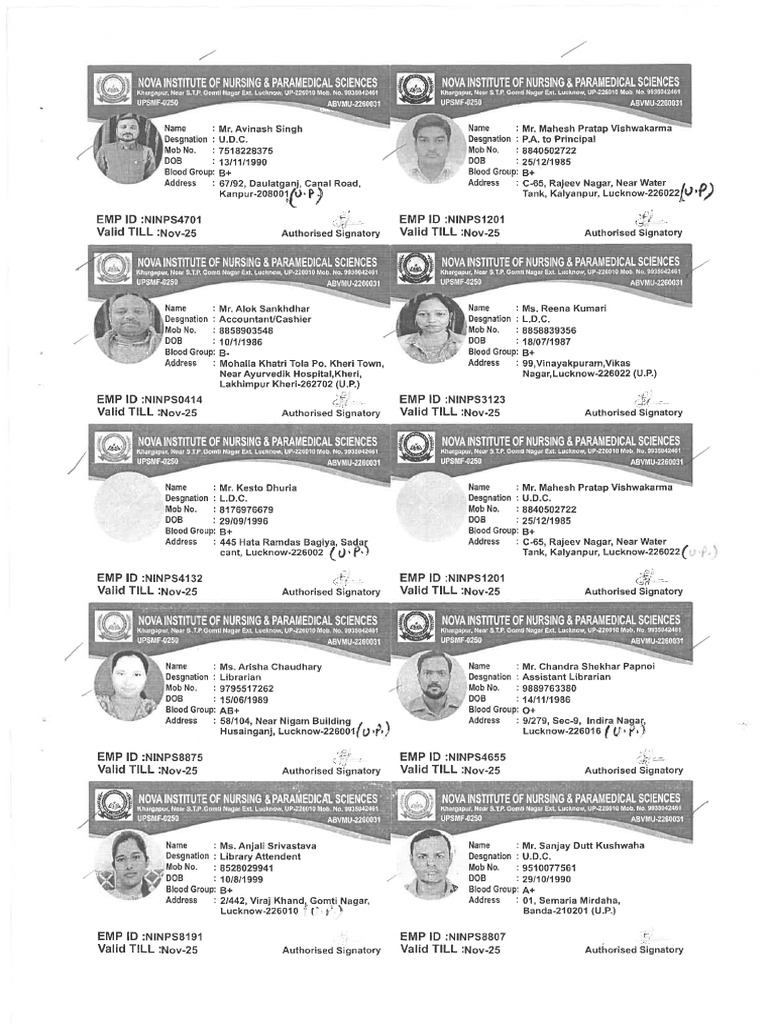 Faculty Id | PDF