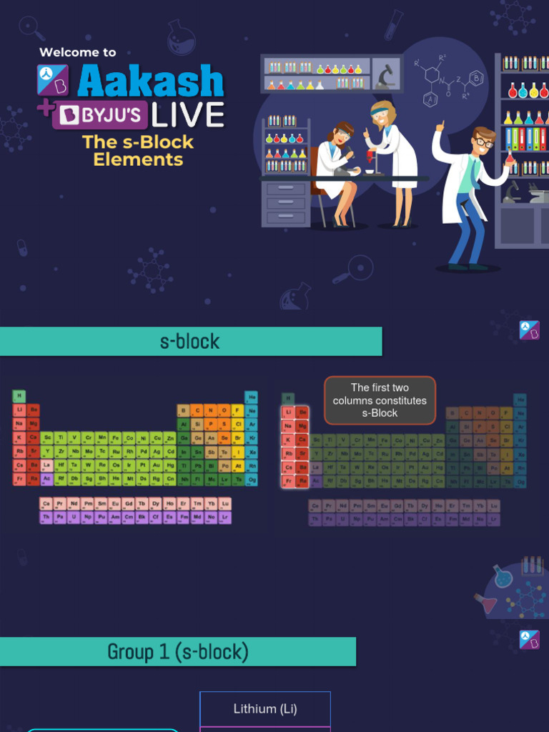 Overview of s-Block Elements and Properties | PDF | Technology ...