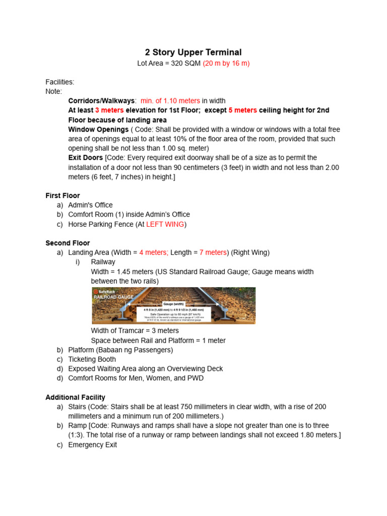 Upper Terminal Station Design Specifications | PDF