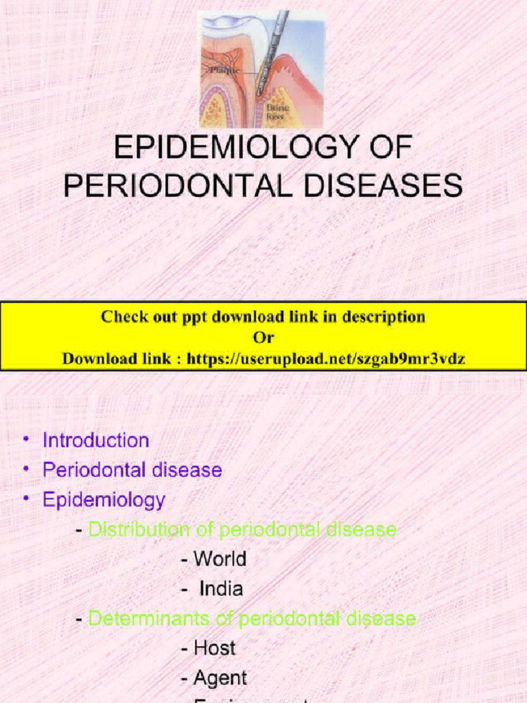 Epidemiology of Periodontal Diseases | PDF