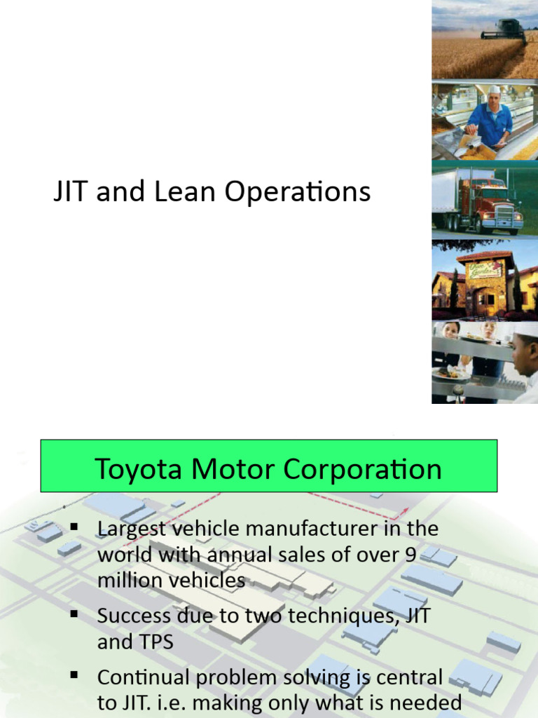 Jit And Lean Operations Pdf Lean Manufacturing Production And