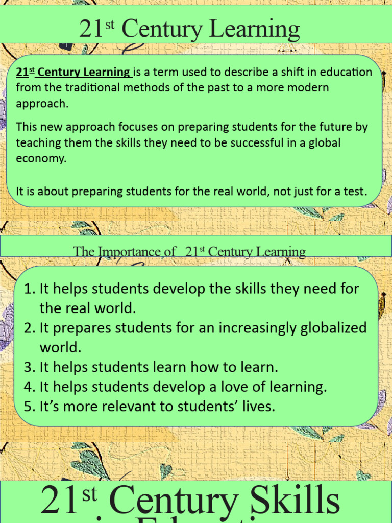 21st Century Skills | PDF | Learning | Psychological Concepts