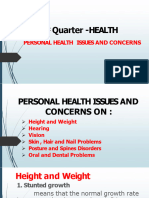 1st Quarter HEALTH 6 Personal Health Issues and Concerns