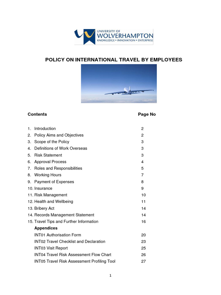 Employee Travel Policy Template Download Free PDF Risk Employment Employee Travel Policy Template Download Free PDF Risk Employment