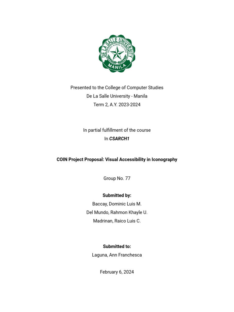 Coin Project Proposal: Visual Accessibility in Iconography | PDF ...