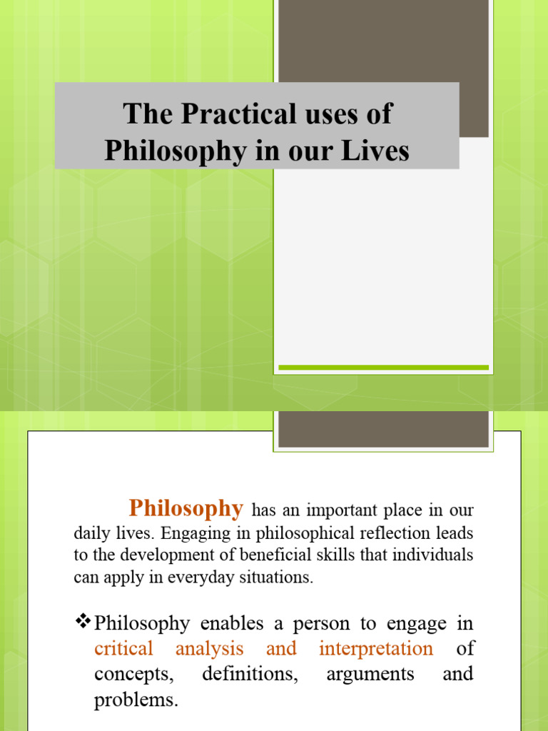 Practical Philosophy in Daily Life | PDF | Reason | Critical Thinking