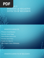 Positive Negative Effects