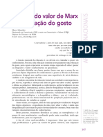 A Teoria Do Valor de Marx e A Educação Do Gosto