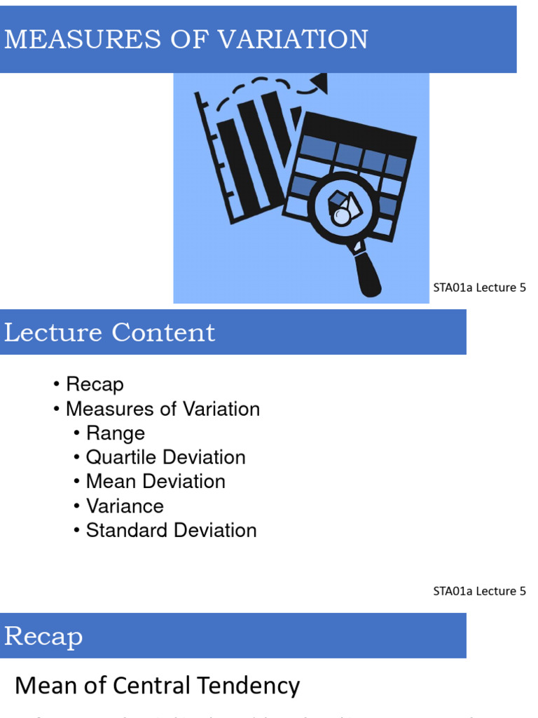 Understanding Measures of Variation | PDF | Standard Deviation ...